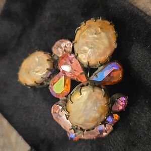 Vintage Regency Pink Jewel Brooch